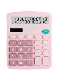 Generic Standard Function Basic Calculator, 12-Digit Desktop Calculator, Mini Compact, Big Numbers, Solar Battery Two Power, Quick Response, for Home, Office, Primary, Secondary, College  - Image 1