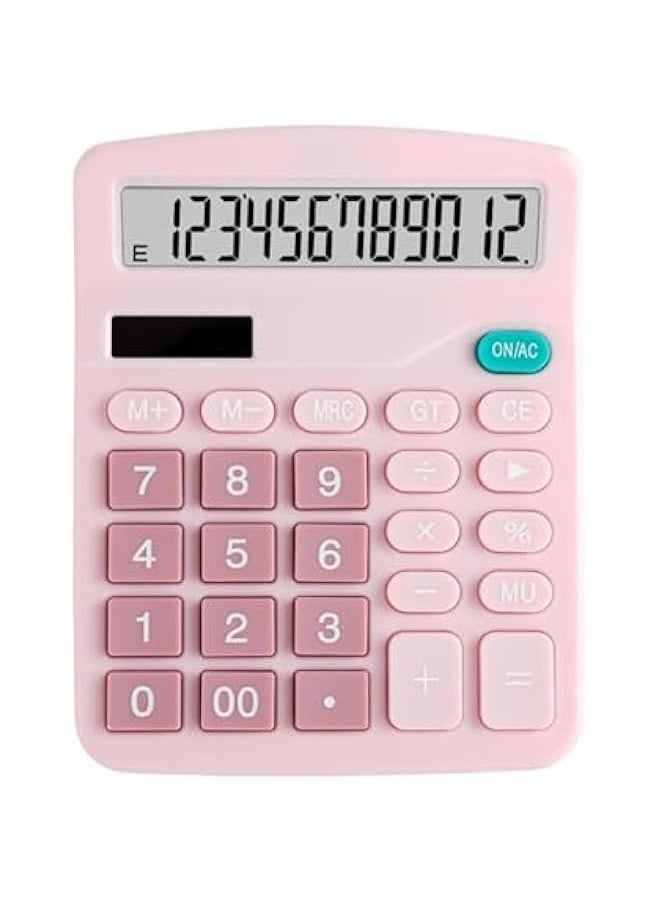 Generic - Standard Function Basic Calculator, 12-Digit Desktop Calculator, Mini Compact, Big Numbers, Solar Battery Two Power, Quick Response, for Home, Office, Primary, Secondary, College - Image 1