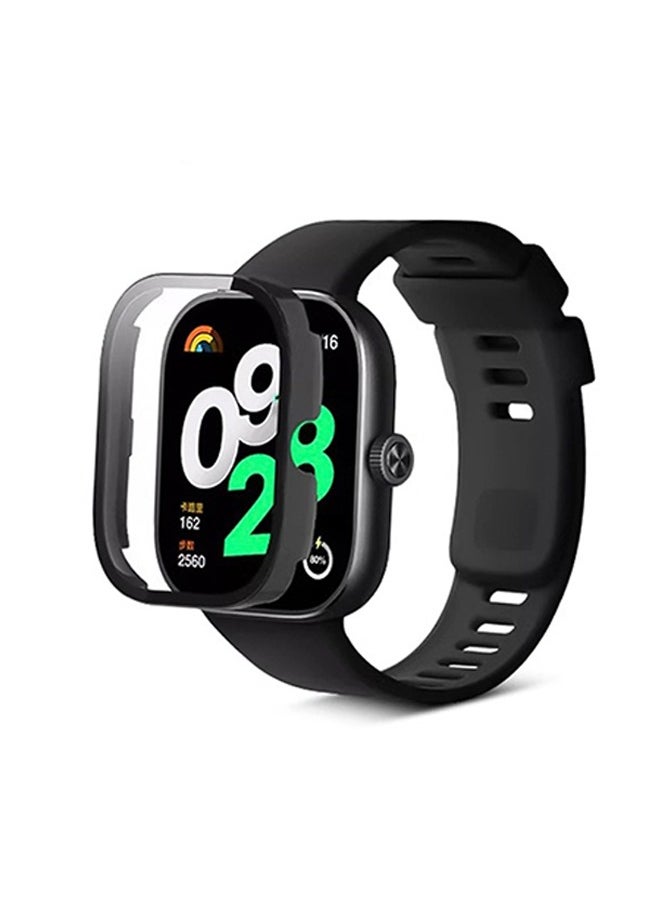 X-level Screen Protector Cover Case for Xiaomi Redmi Watch 4 , Hard PC Cover HD Tempered Screen Protector Case Ultra Slim Anti-Scratch Full Coverage Proctective Watch Accessories for Redmi Watch 4 Smartwatch  - Image 1
