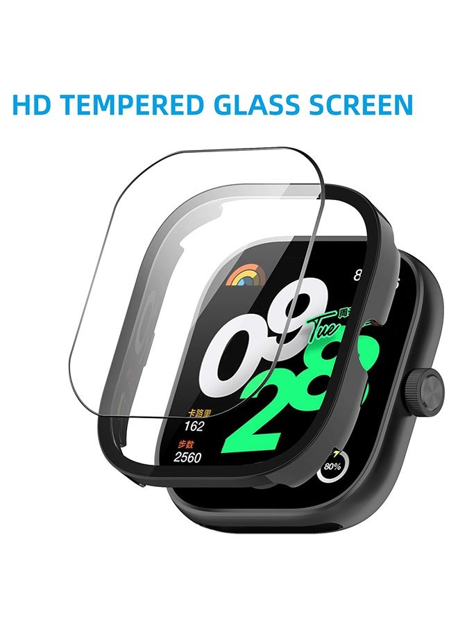 X-level Screen Protector Cover Case for Xiaomi Redmi Watch 4 , Hard PC Cover HD Tempered Screen Protector Case Ultra Slim Anti-Scratch Full Coverage Proctective Watch Accessories for Redmi Watch 4 Smartwatch  - Image 4