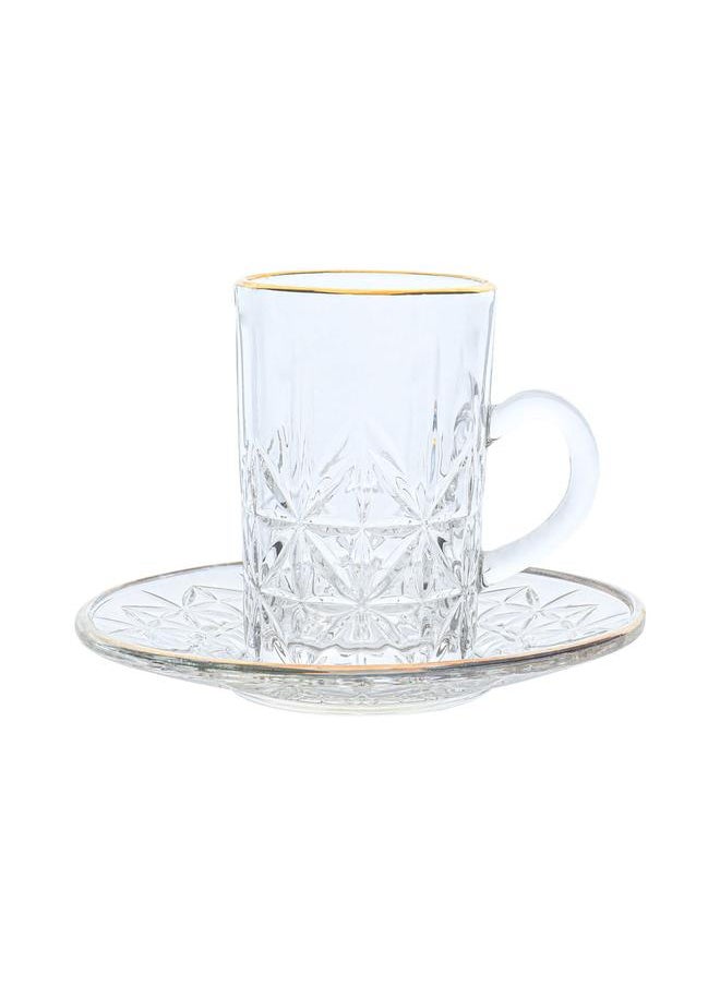 Alsaif Bialat Tea And Coffee Serving Set 30 Pieces Clear  - Image 4
