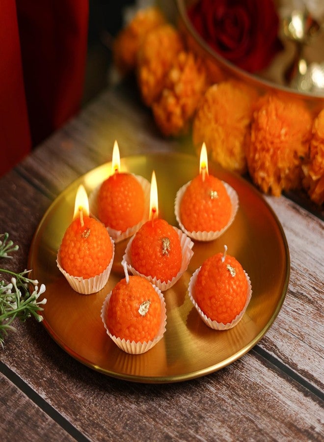 تايد ريبنس مجموعة شموع موتيشور لادو من تايد ريبونز، 6 قطع، للمنزل، والطقوس الدينية، والهدايا | ديكور حفلات الزفاف والمناسبات | قطعة ديكور منزلية، شمعة هدية (مدة احتراق من ساعتين إلى ثلاث ساعات، بدون رائحة) - Image 2