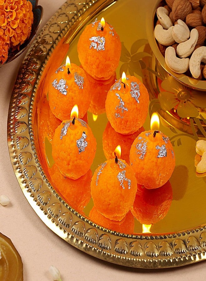 تايد ريبنس مجموعة شموع موتيشور لادو من تايد ريبونز، 6 قطع، للمنزل، والطقوس الدينية، والهدايا | ديكور حفلات الزفاف والمناسبات | قطعة ديكور منزلية، شمعة هدية (مدة احتراق من ساعتين إلى ثلاث ساعات، بدون رائحة) - Image 1