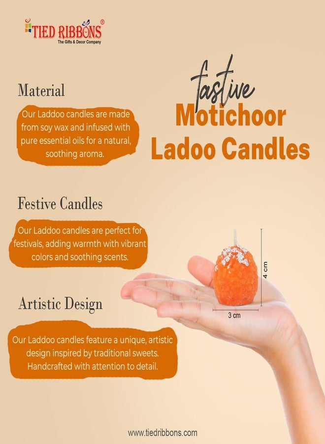 تايد ريبنس مجموعة شموع موتيشور لادو من تايد ريبونز، 6 قطع، للمنزل، والطقوس الدينية، والهدايا | ديكور حفلات الزفاف والمناسبات | قطعة ديكور منزلية، شمعة هدية (مدة احتراق من ساعتين إلى ثلاث ساعات، بدون رائحة) - Image 5