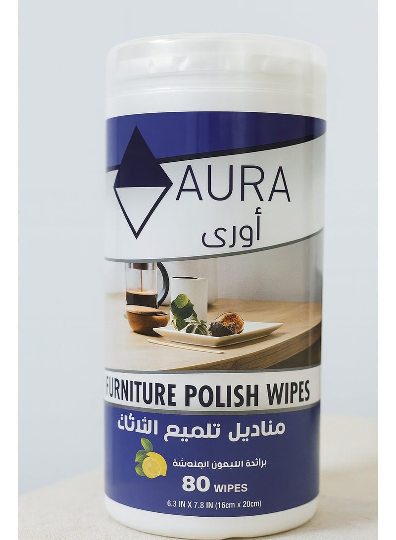 AURA A pack of wet wipes for cleaning shoes,, furniture, baby wipes, and polishing everything. - Image 3