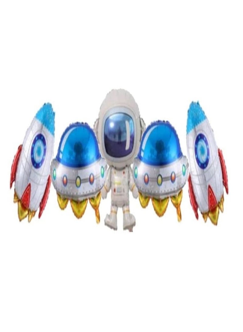 JOLLITY LLC Cojoining Foil balloons Banner Outer Space Planets Rocket Birthday Party Baby Shower Boy Girl Decoration Party Supplies Astronaut theme 1 pc - Image 1