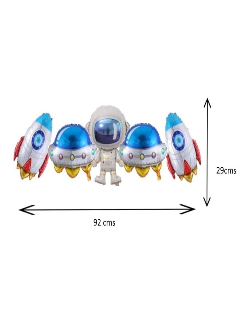 JOLLITY LLC Cojoining Foil balloons Banner Outer Space Planets Rocket Birthday Party Baby Shower Boy Girl Decoration Party Supplies Astronaut theme 1 pc - Image 2