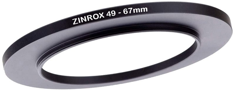 ZINROX ® 49-67mm Step Up Lens Filter Adapter Ring, Set of 1 Piece - Size : 49mm to 67mm Stepping Ring - Image 1