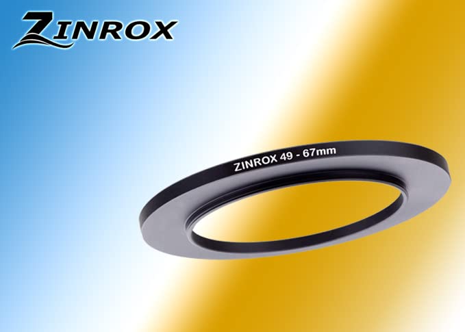 ZINROX ® 49-67mm Step Up Lens Filter Adapter Ring, Set of 1 Piece - Size : 49mm to 67mm Stepping Ring - Image 2