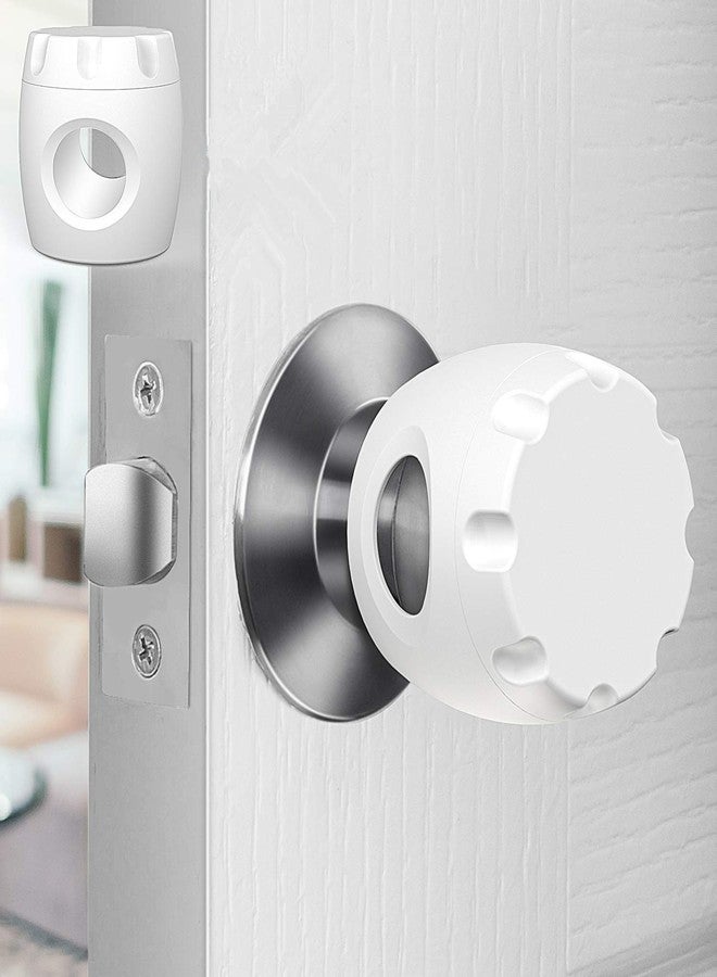Uxoz Door Knob Safety Cover, 4 Pack Baby Safety Door Handle Cover, Screw Thread Design, Reusable, Reliable Solution to Prevent Kids from Popping Off The Covers - Image 1