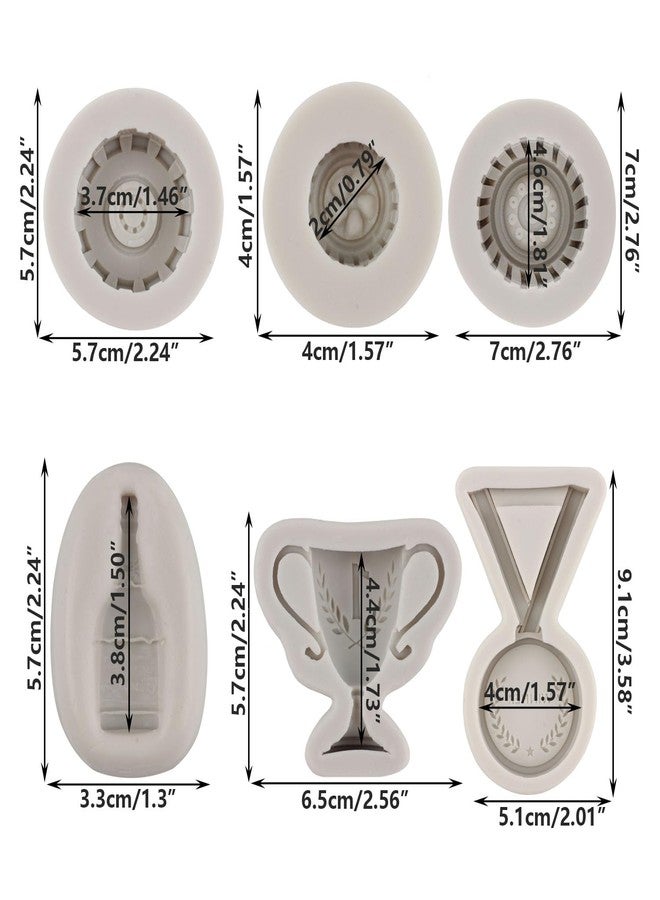 Sijiangmold Race Car Silicone Molds 3D Round Tire Fondant Mold Truck Wheel Silicone Mold For Cupcake Topper Cake Decorating Chocolate Candy Craft Gum Paste Set Of 6 - Image 2