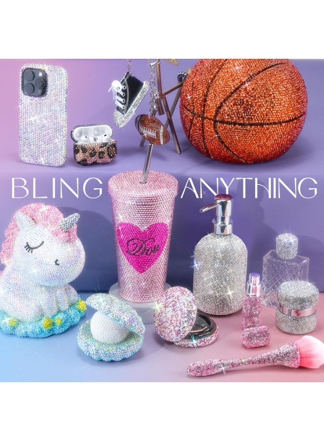 ATRJSZ 40000 Pcs Resin Jelly Rhinestones Kit, 30 Colors 3mm Flatback Rhinestones with 4 Pcs B7000 Jewelry Glue & Tools, All-in-One Bedazzling Kit for DIY Arts & Crafts Gifts - Image 5