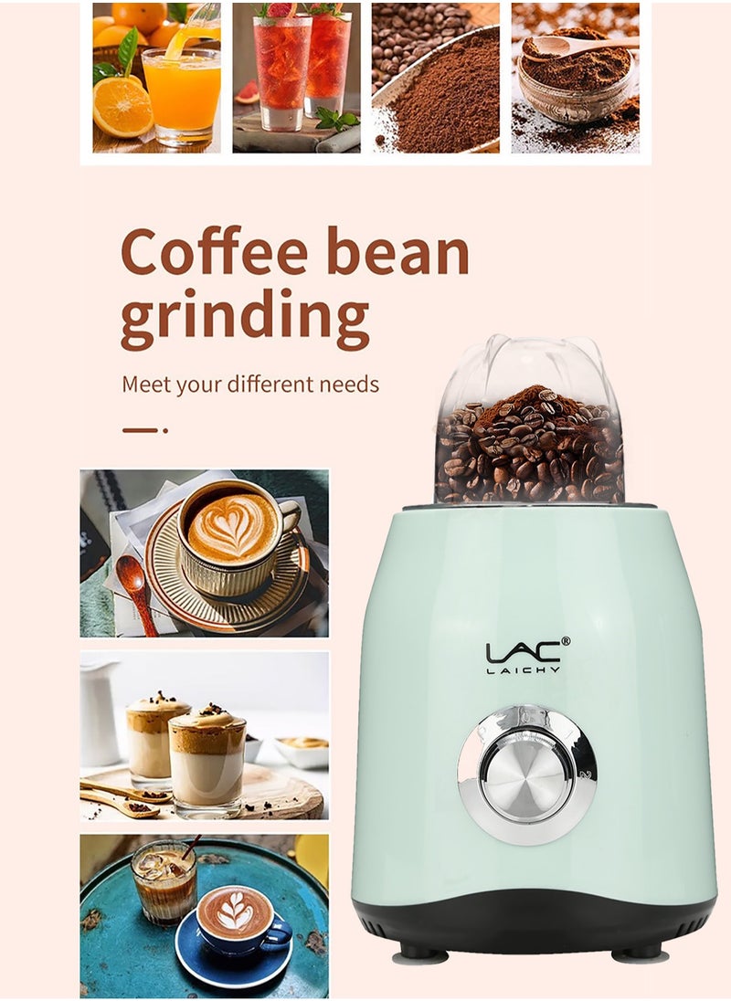 LAC Blender for Smoothies,300W Personal Blender and Grinder Combo for Kitchen with a 1.5L Portable Smoothie Cups,Shakes,Juices,Frozen Drinks and a Coffee Cup with Seal Cover for Coffee Beans  - Image 4