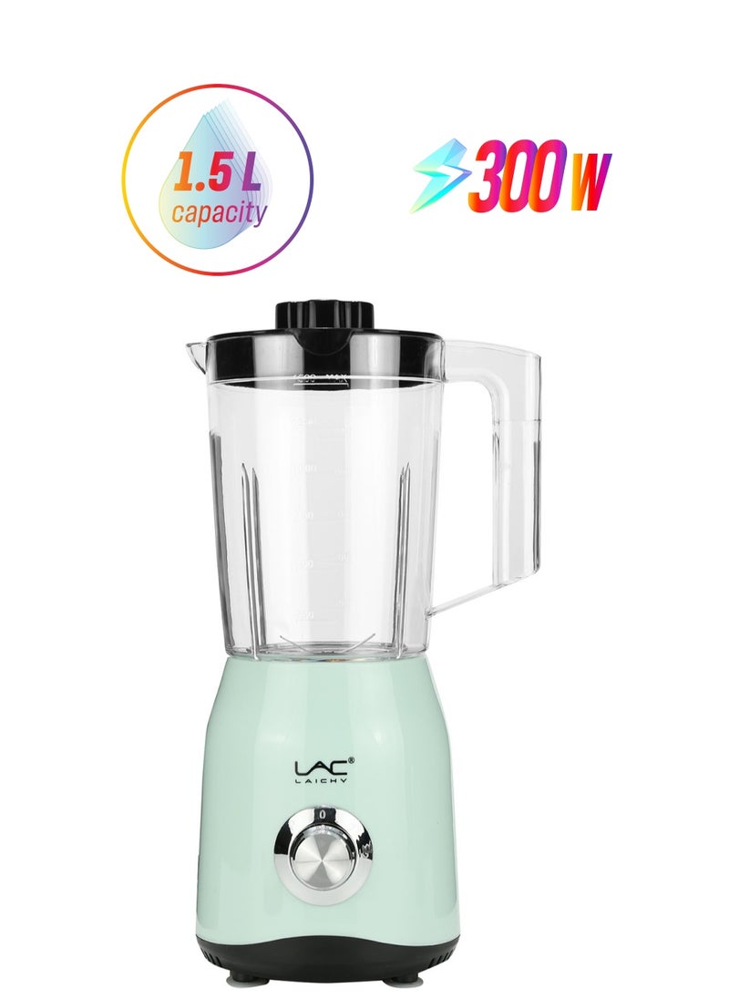 LAC Blender for Smoothies,300W Personal Blender and Grinder Combo for Kitchen with a 1.5L Portable Smoothie Cups,Shakes,Juices,Frozen Drinks and a Coffee Cup with Seal Cover for Coffee Beans  - Image 1