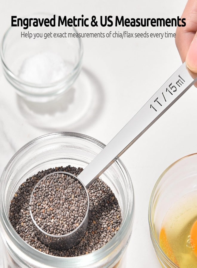 U-Taste Coffee Scoop 1 Tablespoon: 18/8 Stainless Steel Measuring Scooper for Ground Coffee, Bean, Powder, Espresso, 4.3in Long Handle Metal Measure Spoon for Canister, Jar (1Tbsp/15ml) - Image 4
