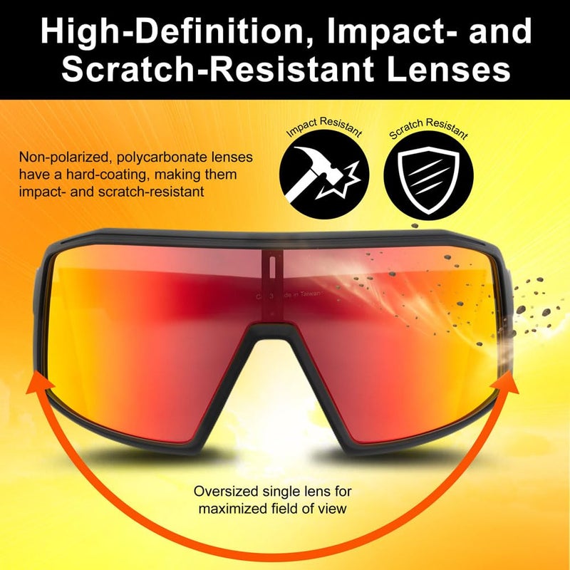 MSR Riot Sport Sunglasses (Riot, Matte Translucent Black/Red) - Image 5