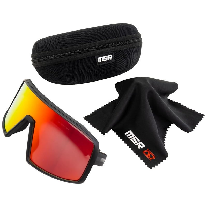 MSR Riot Sport Sunglasses (Riot, Matte Translucent Black/Red) - Image 3