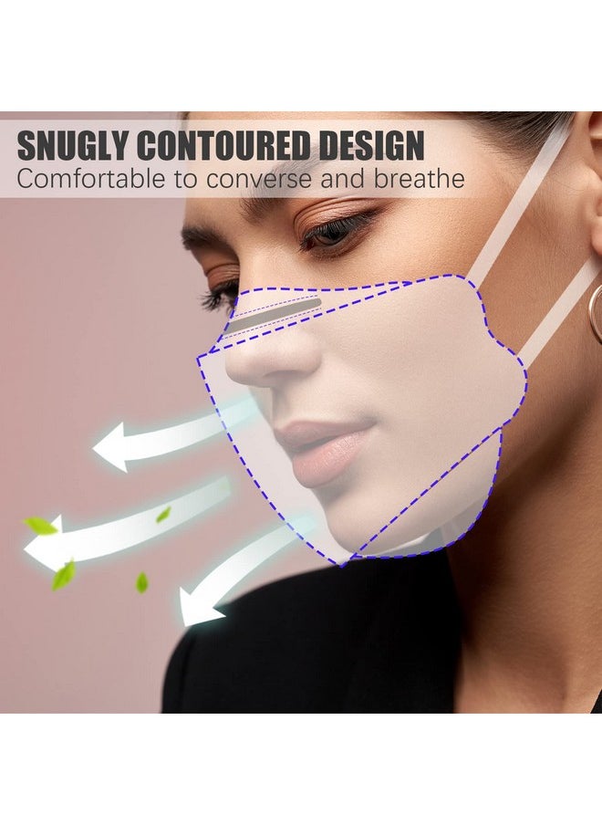 NiHealth NiHealth 60PCS KF94 Disposable Face Masks for Adults, Tomorotec Solid Bright Colors 3D Shape Mask Bulk Pack (6 Colors)  - Image 4