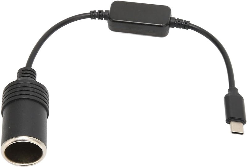 جياو محول طاقة من USB-C بجهد 5 فولت إلى مقبس ولاعة السجائر بجهد 12 فولت، كابل تمديد بطول 11.8 بوصة - Image 5