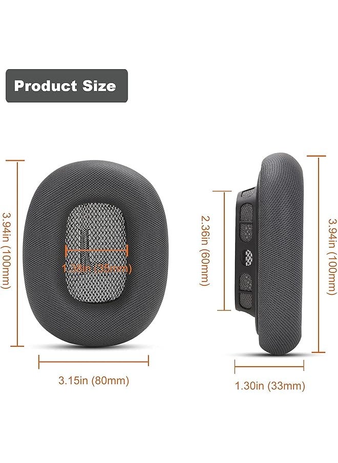 erorex - Ear Cushions For Airpods Max Headphones Earpads Replacement Ear Pad Covers Earmuffs With Protein Leather Memory Foam And Magnet Black - Image 1