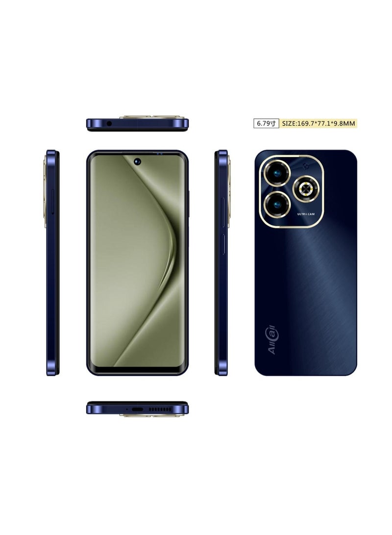 أول كول AllCall HERO 60C - ذاكرة الوصول العشوائي: (2+10) 12 جيجابايت + ذاكرة القراءة فقط: 64 جيجابايت، 6.8 بوصة 720*1640 IPS HD+، بطارية 5160 مللي أمبير، أسود جرافيتي