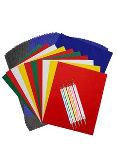 Oubaka 100 Sheets Carbon Transfer Paper Tracing Paper Carbon Graphite Copy Paper With 5 Pieces Embossing Styluses Stylus Dotting Tools For Wood Paper Canvas And Other Art Surfaces 8.3 X 11.7Inch  - Image 1