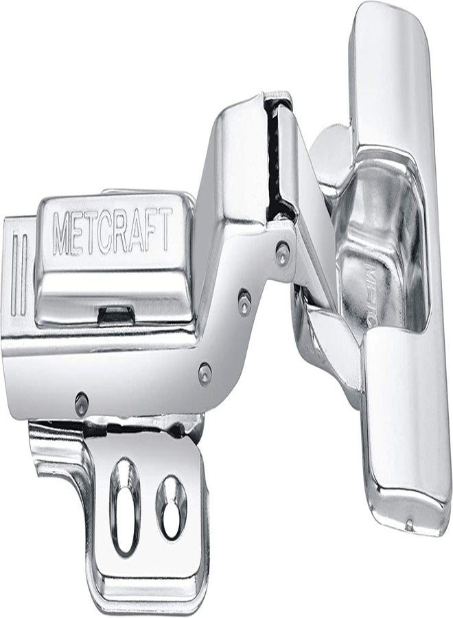 Met Craft Steel Soft Close Hydraullic Clip On Concealed Hinges for Full Overlay Door Pack of 6 Pair (16 Degree Crank, Silver) - Image 2