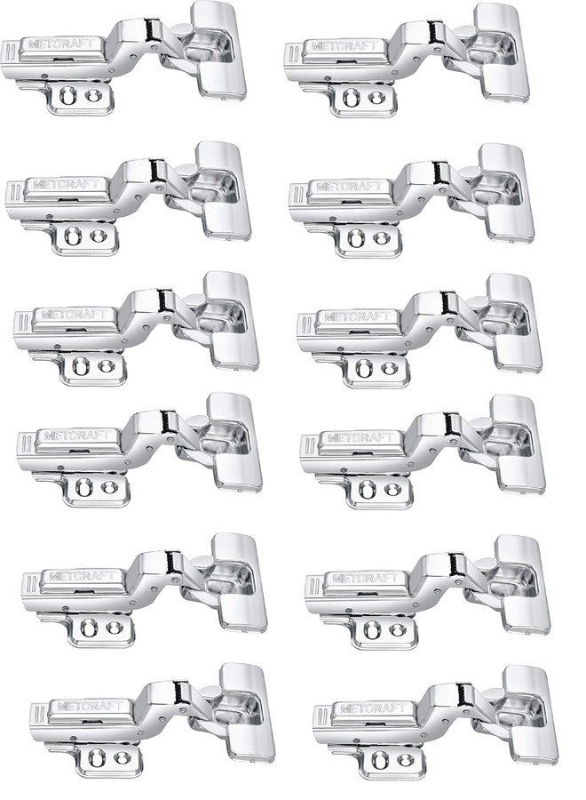 Met Craft Steel Soft Close Hydraullic Clip On Concealed Hinges for Full Overlay Door Pack of 6 Pair (16 Degree Crank, Silver) - Image 1