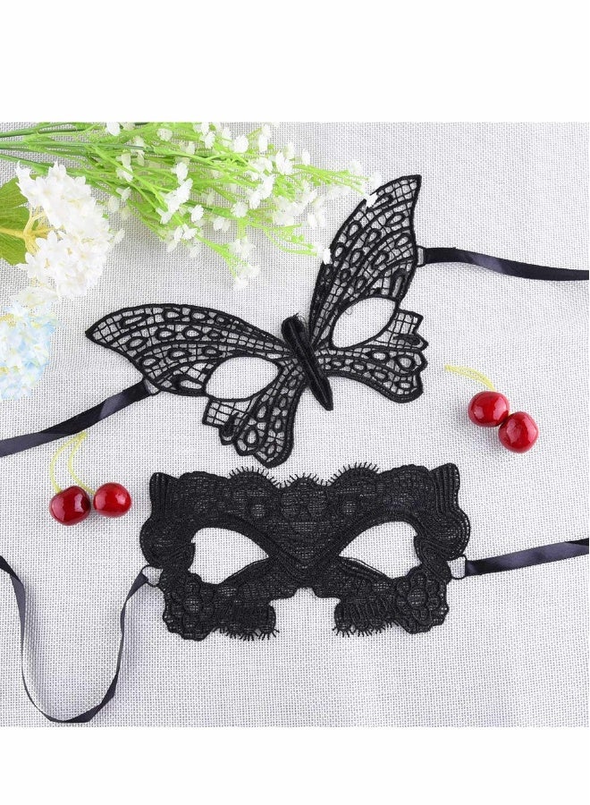 Masquerade Masks 42 Pcs Lace Mask Women Party Ball Venetian for Carnival,  Black - Image 5