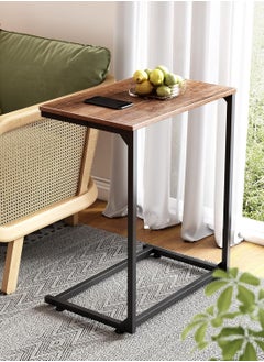 Generic Redriver Sofa Side Table Couch End: C Shaped Table That Slide Under for Small Spaces Bedside Living Room - Narrow C Tray Laptop Snack Coffee Drink  - Image 2