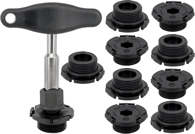 Dsnaduo 10 PCS Engine Oil Pan Drain Plug Replacement with Removal Tool for BMW - Image 1