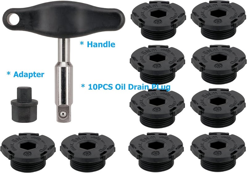 Dsnaduo 10 PCS Engine Oil Pan Drain Plug Replacement with Removal Tool for BMW - Image 2