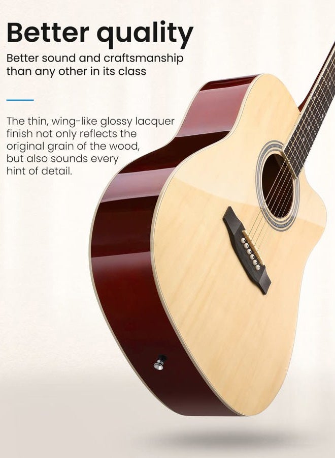 Moukey MBG-01 Basswood 41 Inch Guitar Nautical - Image 3