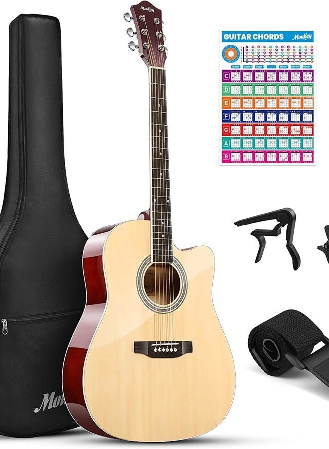 Moukey MBG-01 Basswood 41 Inch Guitar Nautical - Image 1