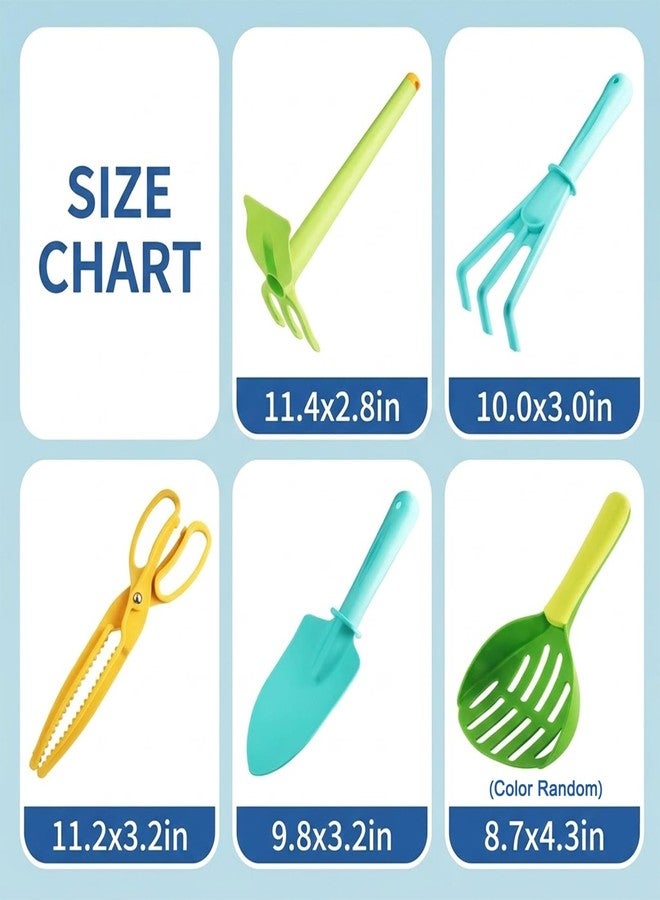 SupMLC Sand Beach Toys for Kids, 5 PCS Beach Shovel Sifter Rake, Clip Tongs Set - Travel-Friendly Mesh Scooper for Shell Collecting, Outdoor Essentials Shark Tooth Sifter Dipper for Toddlers Boys Girls - Image 4