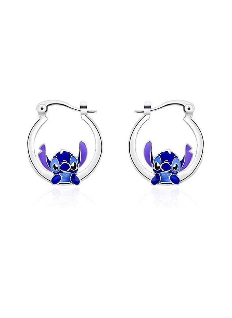 Generic Stitch Anime Earrings Eardrop Stud Gift Cosplay Prop Jewelry 