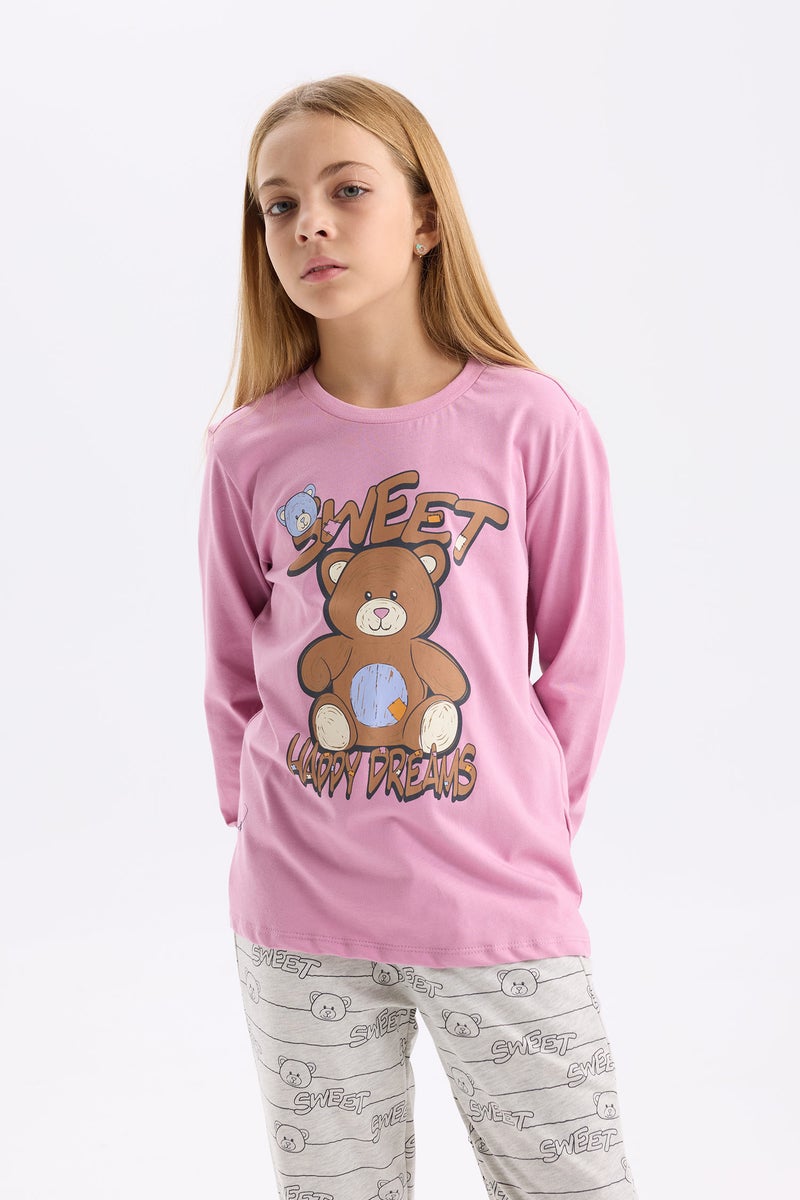 DeFacto Girl 2 piece Regular Fit Knitted Pyjamas  - Image 4