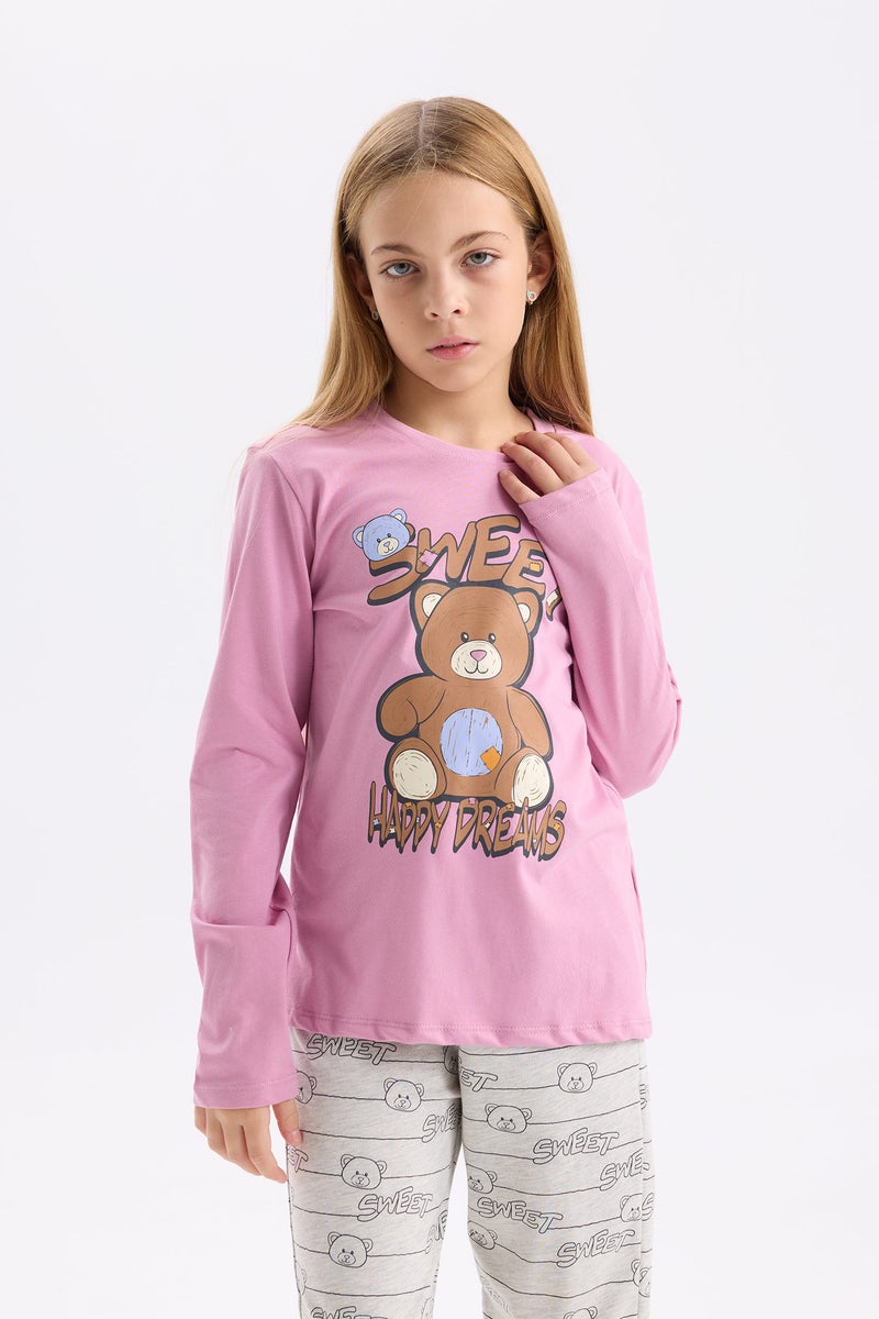 DeFacto Girl 2 piece Regular Fit Knitted Pyjamas  - Image 5