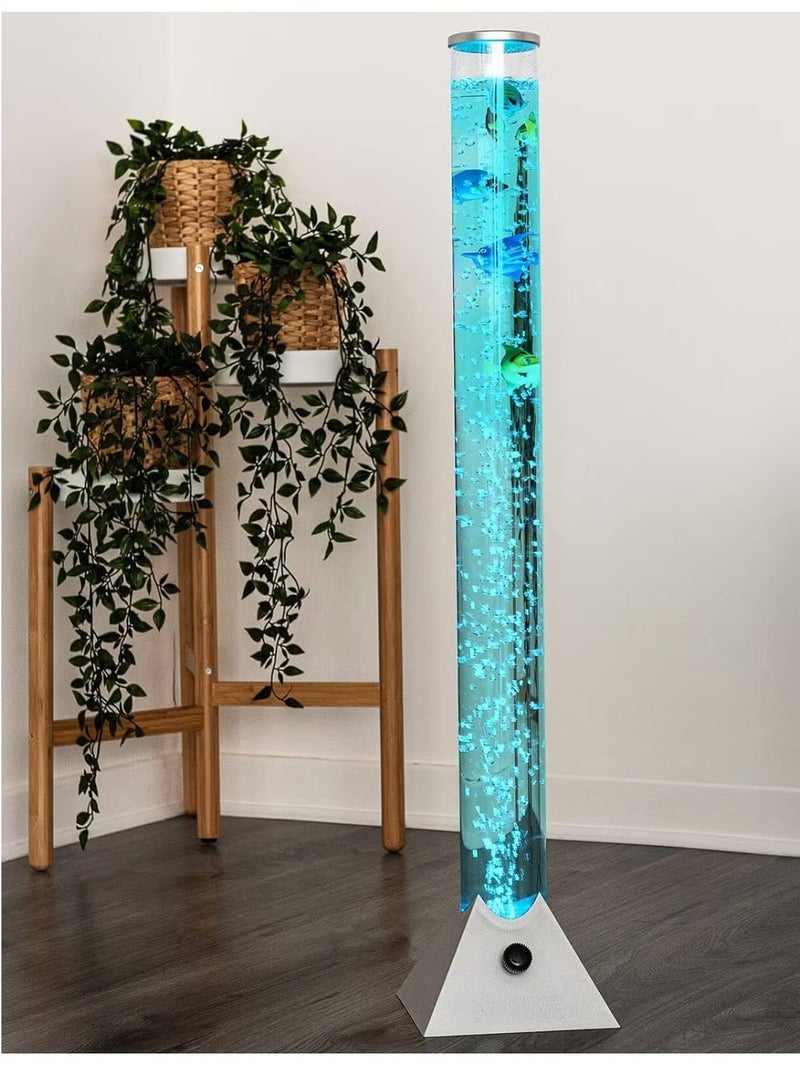 Raxoom 90CM Changing Water Tank Bubble Fish Floor Lamp Multicolours LED Aquarium Night Light For Kids Bedroom And Home Decoration - Image 1