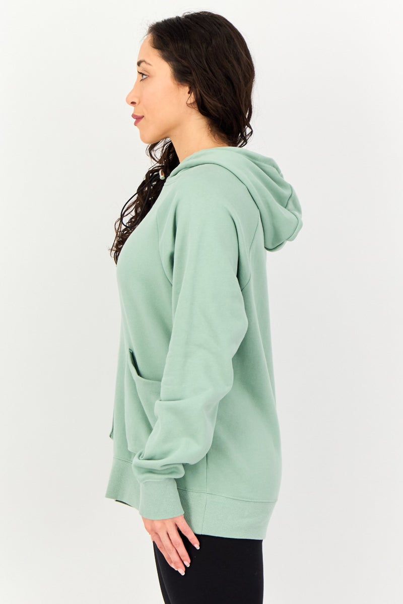 Nike هودي خارجي طويل الأكمام للنساء بحجم كبير، مريمية - Image 3