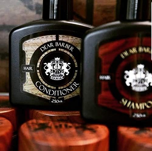 Dear Barber HAIR BEARD SHAMPOO FOR MEN 250ml Nourishing Moisturising Formula for Soft Healthy Hair Beard Gentle Cleansing AntiStatic