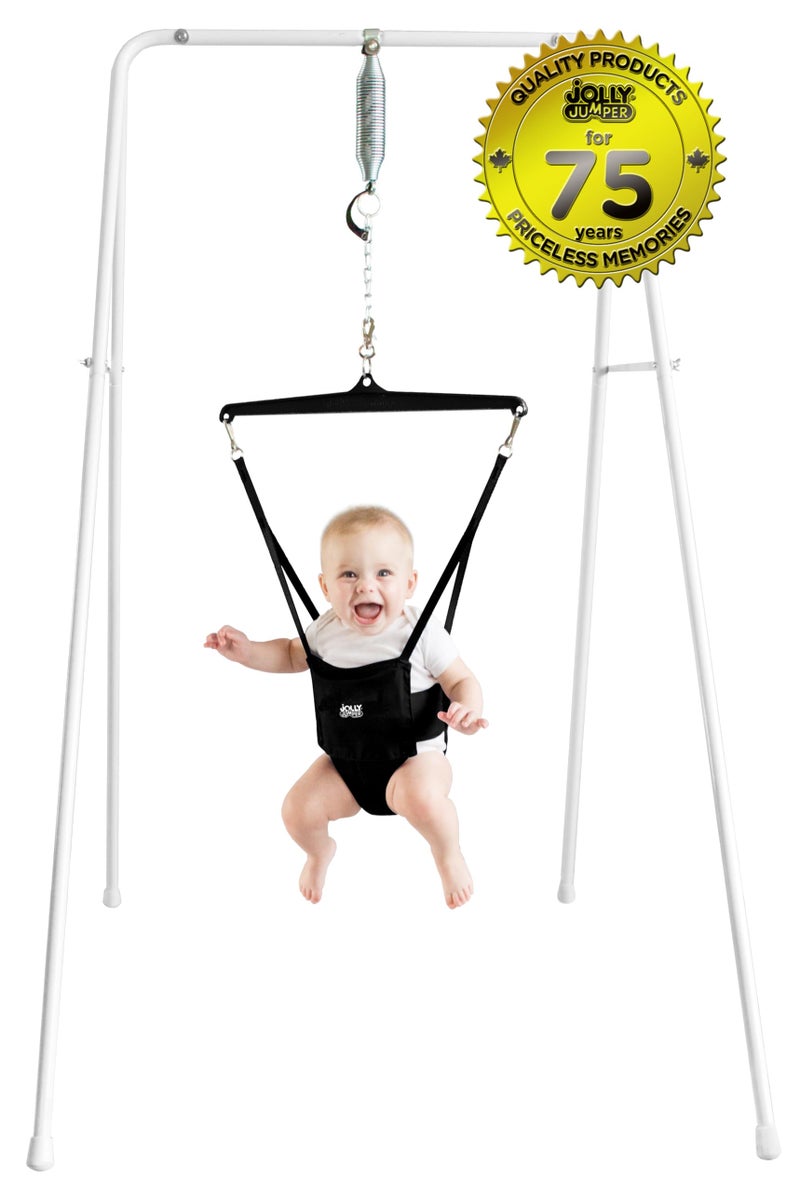 Jolly Jumper *Classic* (Black) - Trusted by Parents, Loved by Babies for Over 75 Years. The Original Baby Exerciser and Your Alternative to Activity Centers and Baby Bouncers. - Image 2