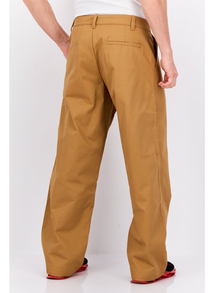 Champion Men Wide Fit Brand Logo Outdoor Pants, Tan  - Image 3