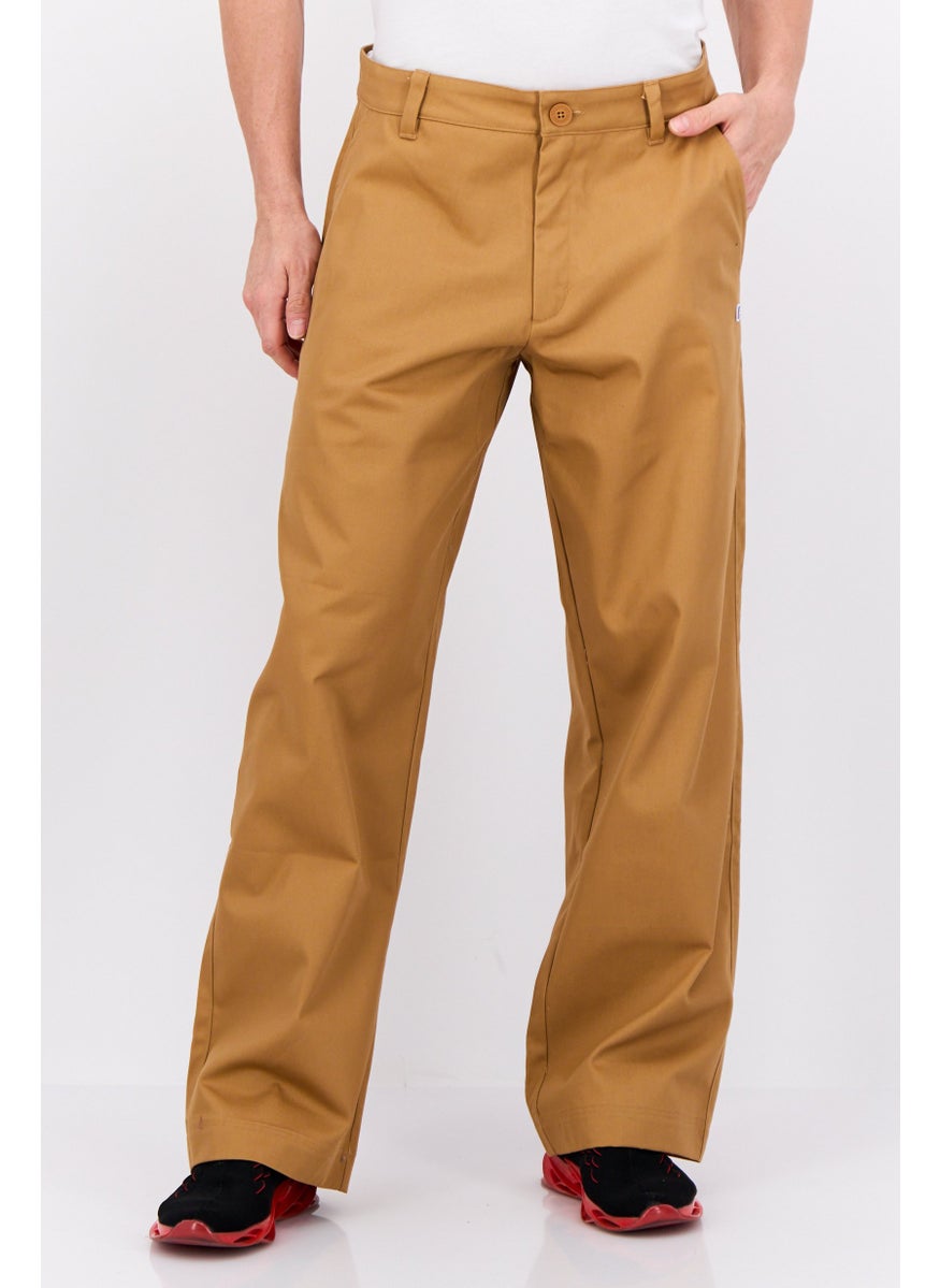 Champion Men Wide Fit Brand Logo Outdoor Pants, Tan  - Image 1