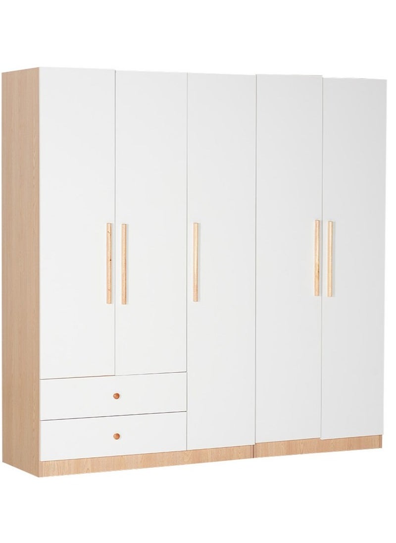 ROYALOAK Royaloak Roger 5 Door Wardrobe | MDF Construction | Elegant Melamine Finish | Modern Design | Durable & Long-lasting | Freestanding Design | Cupboard  - Image 1