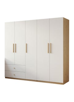 Royaloak Roger 5 Door Wardrobe | MDF Construction | Elegant Melamine Finish | Modern Design | Durable & Long-lasting | Freestanding Design | Cupboard