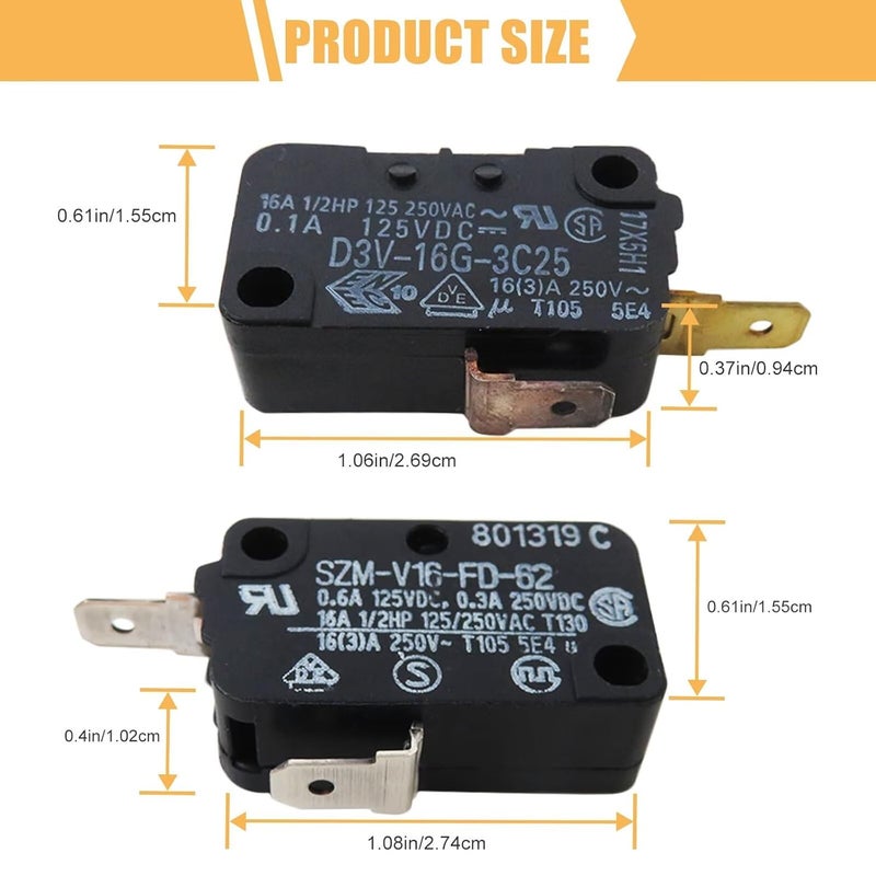 General Electric WB24X830 Microwave Door Switch Replacement Compatible with Multiple Oven Models - Image 3