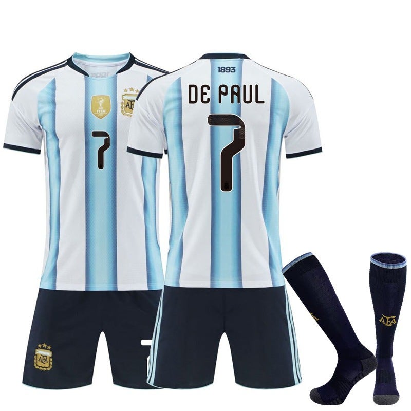 2026 New Argentina Home Football Jersey 11 Di Maria 21 Dybala World Cup No. 10 Messi Jersey - Image 4