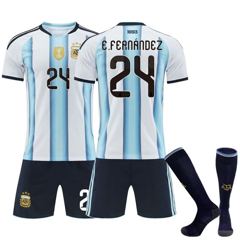 2026 New Argentina Home Football Jersey 11 Di Maria 21 Dybala World Cup No. 10 Messi Jersey - Image 1