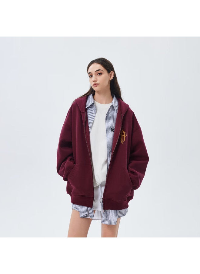 Chinism Uni Spring Casual Printed Zip-up Loose Hoodie American Style Cardigan - Image 2
